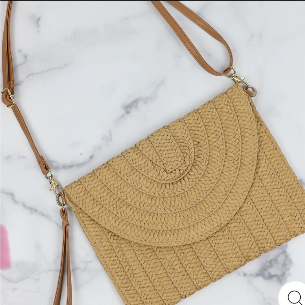 Willa hand woven soft straw boho cross body - Picture 1 of 6
